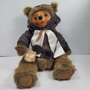 Robert Raikes Bear with Aviator Goggles wearing Bomber Jacket Outfit